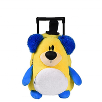 Sac à dos à roulettes en peluche pour enfants avec roulettes pivotantes Valise à roulettes amovible pour tout-petit