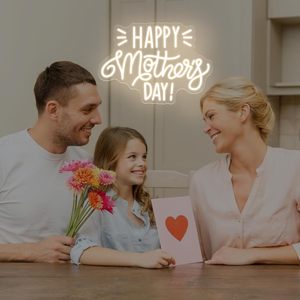Happy Mothers Day Letreros Neon LED indoor hanging ambient light shop <b>sign</b> wall decoration light entrance indicator light 5V 12V - Product Image 6