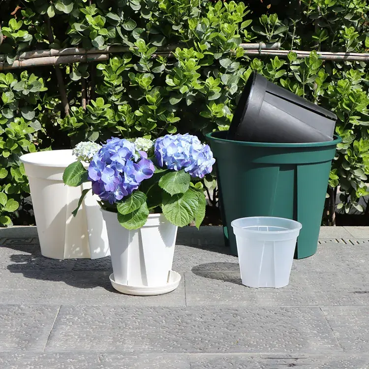 Vaso de plantas de jardim com rega automática para plantas pequenas, vaso de plástico para plantas domésticas e externas