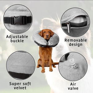 Cono protector de núcleo personalizado de fábrica, recuperación de PVC suave para mascotas, collar electrónico para gatos, collar inflable isabelino de alta calidad para perros - Product Image 2