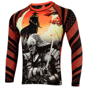 Rashguard MMA personnalisé imprimé, respirant, design BJJ sublimé, style unique et personnalisé, UPF50+, séchage rapide, Spandex/Nylon - Product Image 1