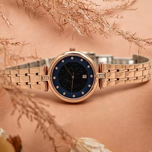 Blue Elegant Lady <b>Diamond</b> Quartz <b>Watch</b> Starry Sky - Product Image 1