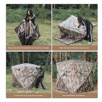 Haute qualité nouvelle tente de Camping en plein air Pop up Portable Camouflage tente de chasse aveugle avec poteaux en fibre de verre
