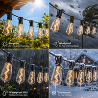 Guirlande lumineuse solaire LED extérieure IP65 étanche et résistante aux chutes, 9 m, personnalisable, pour jardin, camping, décoration de festival