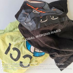 Trapos de Tela de Colores Mezclados para Uso en Taller, Trapos de Camiseta con Alto Contenido de Algodón, Trapos para Pintores, Bolsas de 10 kg, Trapos de Limpieza Industrial - Product Image 4