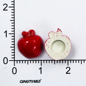 Adornos para el Cabello de Resina Plástica con Forma de Manzana, Lindos y de Dibujos Animados, Accesorios de Joyería DIY, Estilo Casual Multifuncional - Product Image 4