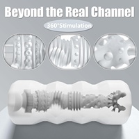 Masturbador Masculino con Textura 3D, Juguete Sexual Masculino de Bolsillo con Vagina de TPE |   Funda para Masturbación con Caja de Almacenamiento, Entrenamiento para Pene