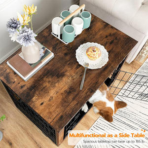 Orta ve Küçük Boy Köpekler İçin Güçlendirilmiş Ahşap Köpek Kafesi, Teddy Köpek Teli Kafesi, Köpek Kulübesi Boyutları Özelleştirilebilir - Product Image 3