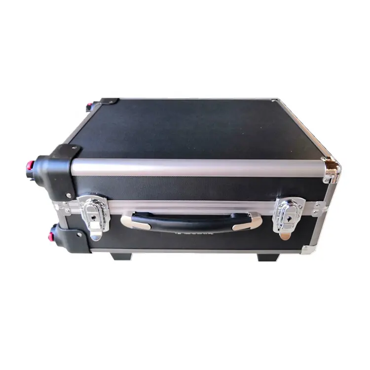 अनुकूलन कट बाहर ईवा फोम धातु उड़ान एल्यूमीनियम ट्रॉली मामले के लिए उपकरण सूटकेस संभाल और पहियों के साथ