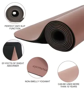 Eco Friendly Yoga Matt Manufacturer Custom Large Gym Pu Natural Rubber Yoga Mat