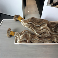 Extensiones de Cabello con Punta Plana de Queratina, Cabello Humano 100%, Extensiones de Cabello Remy Ruso con Queratina Plana, Venta al Por Mayor