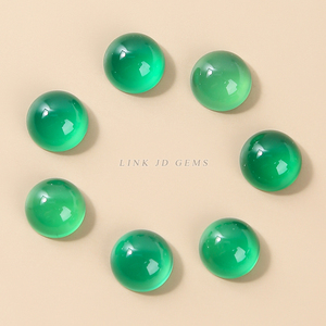 JD Wholesale Perline Cabochon in Agata Sintetica 7A Rotonde a Fondo Piatto Multicolore 4-14mm Sciolte per Creazione Gioielli Fai da Te - Product Image 4