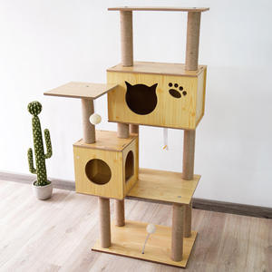 Modern Eco-Friendly <b>Large</b> Cat Tree Jumping Table Nest Scratch Board Wood Climbing <b>Frame</b> Grinding Claw Pillar Stocked Cat - Product Image 4