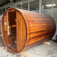 Bangku Sauna Uap Listrik Triunity Compact Solid Wood 6KW Ramah Lingkungan Modern Zen untuk Villa-2-Orang Dapat Disesuaikan