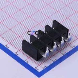 DBT30R-7.62-4P-BK-P Barrier Terminal Block Bent Lead Through Hole,P=7.62mm Connector Two Sides 7.62mm 1x4P Right Angle Pin - Product Image 1