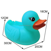 Canard géant en caoutchouc de 30cm, grand canard en caoutchouc pour la décoration de piscine, canard flottant et sonore, grande taille