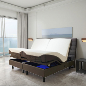 Lit intelligent à commande sans fil, taille King Size, base de lit réglable avec matelas KK01, cadre de lit réglable, vente directe de Chine - Product Image 1