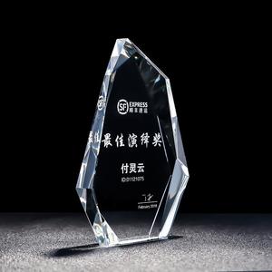 Hochwertige benutzer definierte Kristallglas Trophäen schild Mitarbeiter Ehren mitglied Plaque Authorized Plate Medaille für Messe Werbe geschenke - Product Image 2