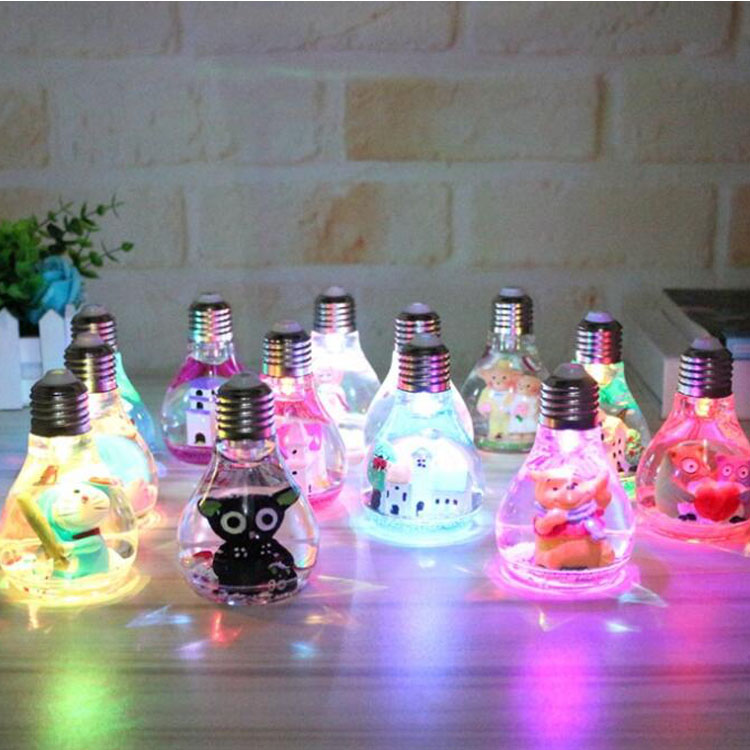 Светящаяся лампочка SY128 в средиземноморском стиле с мультяшным рисунком для украшения торта, креативный светильник в виде микро-ландшафта для домашнего подарка на день рождения