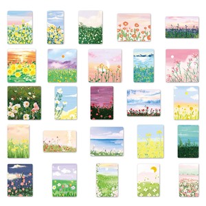 50 pièces en gros de l'origine frais artistique Simple et naturel Art peinture à l'huile fleur autocollants bagages et guitare autocollants - Product Image 4
