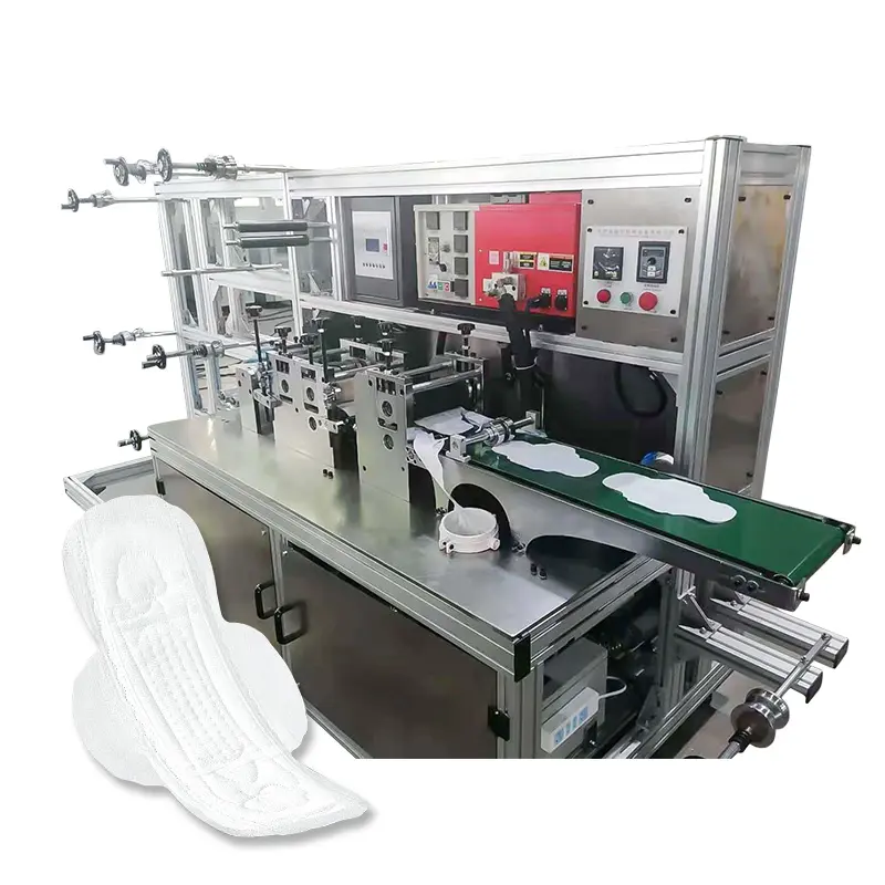 La macchina automatica del tovagliolo sanitario produce la linea di produzione del cuscinetto dell'asciugamano sanitario delle donne