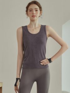 Débardeur en tricot doux et extensible pour <span class=keywords><strong>femme</strong></span>, coupe ajustée, imprimé personnalisé, style décontracté, vente en gros - Product Image 2