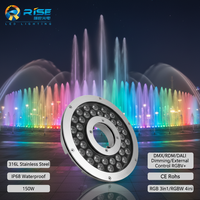 IP68 étanche RGBW LED anneau buse lumière acier inoxydable Dimmable RGB DMX contrôle extérieur paysage multicolore changeant