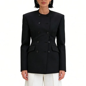 Robe surdimensionnée à double boutonnage pour femme - Manteau de bureau formel à manches longues - Mode - Product Image 4