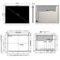 Écran LCD nu 12,1'' 1024x768 TCG121XGLPBPNN-AN40-TA, affichage extérieur haute luminosité, module LCD 12,1 pouces