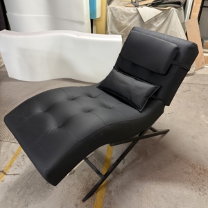 Table de massage et de soin du visage moderne de luxe en velours/PU, réglable et incurvée, avec éclairage pour cils - Product Image 4