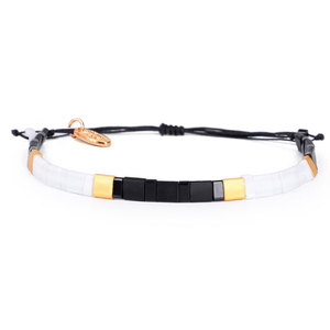 Hecho a mano moda Bohemia ajustable blanco y negro miyuki <span class=keywords><strong>de</strong></span> tila <span class=keywords><strong>cuentas</strong></span> pulsera <span class=keywords><strong>de</strong></span> la joyería al por mayor - Product Image 4