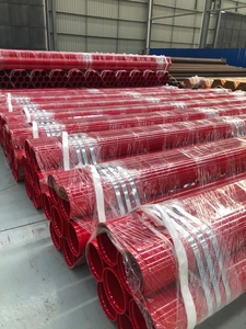 أنابيب حريق ASTM A795 مطلية باللون الأحمر من الفولاذ Sch40 للاستخدام في نظام مكافحة الحرائق في الشقق العراقية - Product Image 2