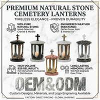 Lanterne en granit exclusif pour monument, fabricant de lanternes en granit imperméables, vente en gros