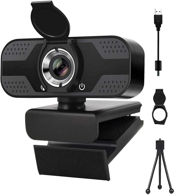 1080P USB Computer Webcam With Microphone for Windows Mac OS PC, Laptop, Desktop, for Live Streaming, Video Call, Conference Etc