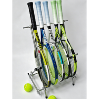 Support de raquette de tennis minimaliste en métal, sans perçage, pour la maison, l'intérieur, l'école, la salle de sport, le badminton, le tennis