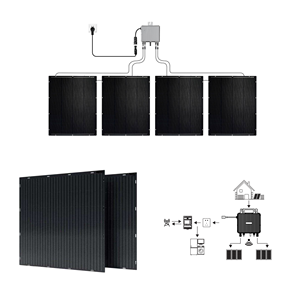 Système <span class=keywords><strong>solaire</strong></span> photovoltaïque portable 800W pour balcon, raccordé au réseau, 230V, 4 micro-onduleurs 200W+ 2 micro-onduleurs <span class=keywords><strong>400W</strong></span> - Product Image 1