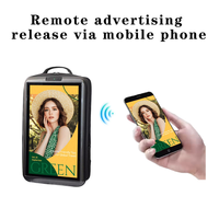 Affichage publicitaire sur sac à dos LCD, connecté au WiFi Android, panneau numérique mobile portable pour les événements sportifs, la promotion de rue