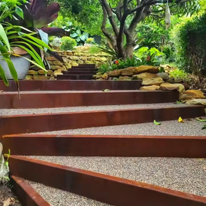 Corten Steel Art Deco Weather Resistant Customizable Garden <b>Lawn</b> Edging <b>Metal</b> <b>Edge</b> for Outdoor Spaces - Product Image 2