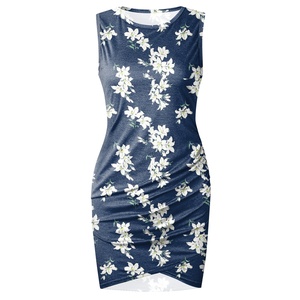 Usine Femmes Élégant Cami Robes Imprimé Floral Surplis Avant Bas Simple Mode Élément Fille Vêtements <span class=keywords><strong>Prix</strong></span> Usine-101 - Product Image 2