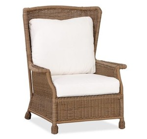 Cao cấp Vòng mây dệt cao trở lại ghế sofa và Ottoman đặt mía Poly wicker sân thượng đồ nội thất ngoài trời - Product Image 4