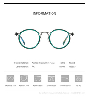 Gafas Borregls de Acetato y Titanio para Hombre, Diseño de Marca 2025, Gafas Redondas Vintage Retro para Mujer, Lentes Ópticas 185693