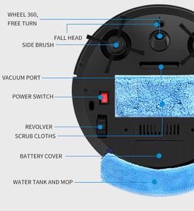 Robot aspirateur intelligent anti-chute pour la maison, télécommande, robot aspirateur automatique RS300, robot de balayage et de lavage - Product Image 2