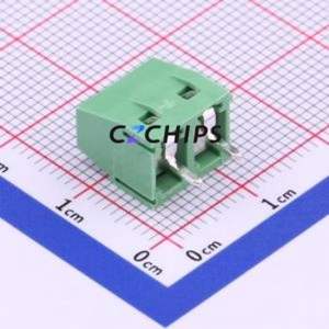 DG127-5.08-02P-14-02A(H) Screw Terminal Block Through hole Component (THT),P=5.08mm Connector 1x2P 5.08mm Green Through Hole - Product Image 2