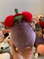 Collection de mini-figurines en peluche personnalisées : ours en peluche aubergine Kawaii, animal en peluche doux, breloque de sac, jouet cadeau d'usine en gros