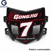 Plaque de numéro avant ventilée pour motocross Surron Light Bee X S Segway X160 X260, avec graphiques rouge flamme rétro 7, pour course