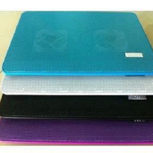 Q-13 Laptop <b>Cooling</b> <b>Pad</b> Double Fans Aluminum Plastic Air-Cooled Notebook Cooler Stand 15.6 Inch in Stock - Product Image 2