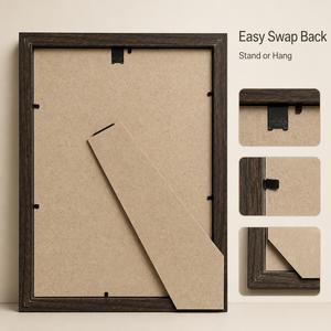 MDF Photo <b>Frame</b> <b>A4</b> 10Inch 8Inch 7Inch Picture <b>Frame</b> Walnut Grain Desktop Wall <b>Mounted</b> Picture <b>Frame</b> For Home Decor - Product Image 5