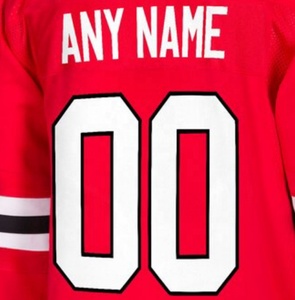 Chicago Brodé Rouge Maillot De <span class=keywords><strong>Hockey</strong></span> <span class=keywords><strong>Personnalisé</strong></span> - Product Image 1