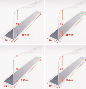 Rak <span class=keywords><strong>Display</strong></span> Akrilik Transparan Kuat Tahan Lama Satu Sisi Multi-Rak Pembagi Rak Bahan Metalik Pengatur Pakaian Supermarket - Product Image 3