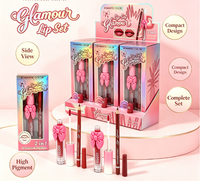 Lot de Maquillage 2-en-1 Brillant à Lèvres et Crayon à Lèvres Haute Pigmentation, Maquillage Personnalisé 12 pièces Brillant à Lèvres Marque Privée pour Usage Quotidien